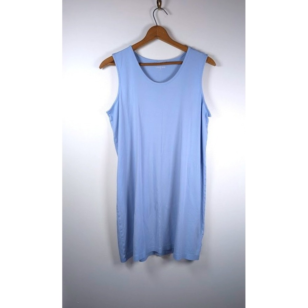 Lands End Women Dress Size XL Supima Cotton Summer Resort Beach Minimalist Shift